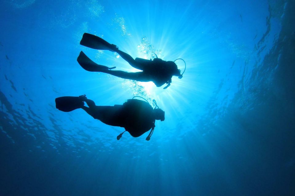 Sunrays whilst underwater - Scuba Diving Tenerife